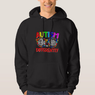 Autism Awareness American Flagga Distress Manar Wo Hoodie