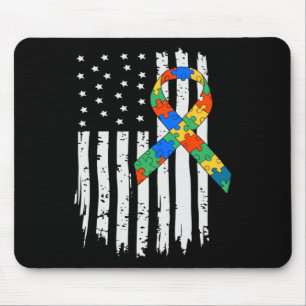 Autism Awareness American Flagga Puzzle Autism Usa Musmatta