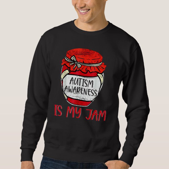 Autism Awareness är Sylt Cute Memes Autistic Supp Lång Ärmad Tröja (Framsida)
