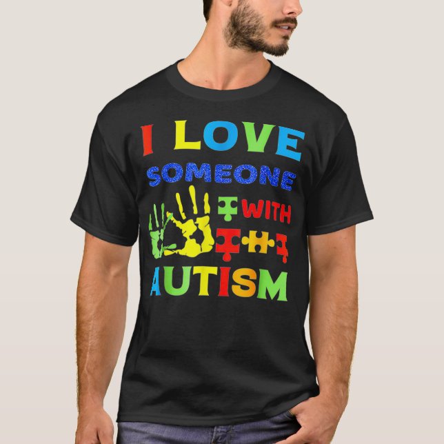 Autism Awareness as Tronaut ADHD Autism  T Shirt (Framsida)