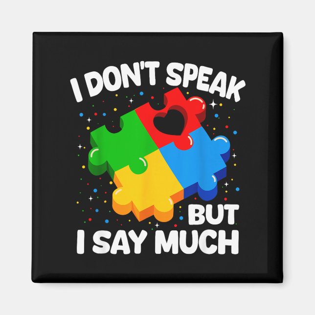 Autism awareness asperger syndrome puzzle kids men magnet (Framsidan)