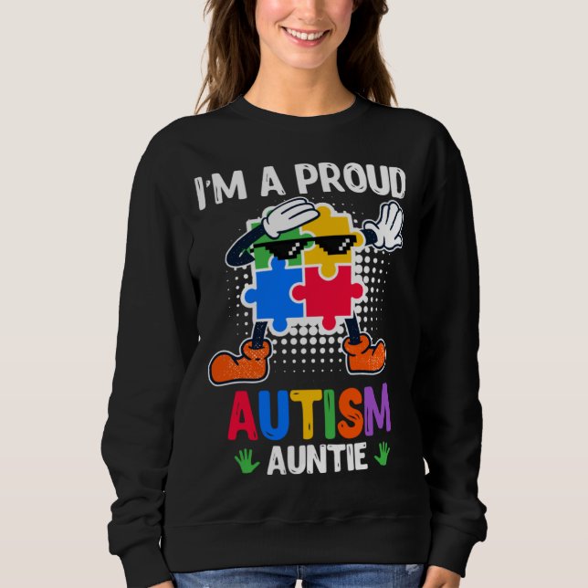 Autism Awareness Aunt Autistic Child Diversity  2 T Shirt (Framsida)