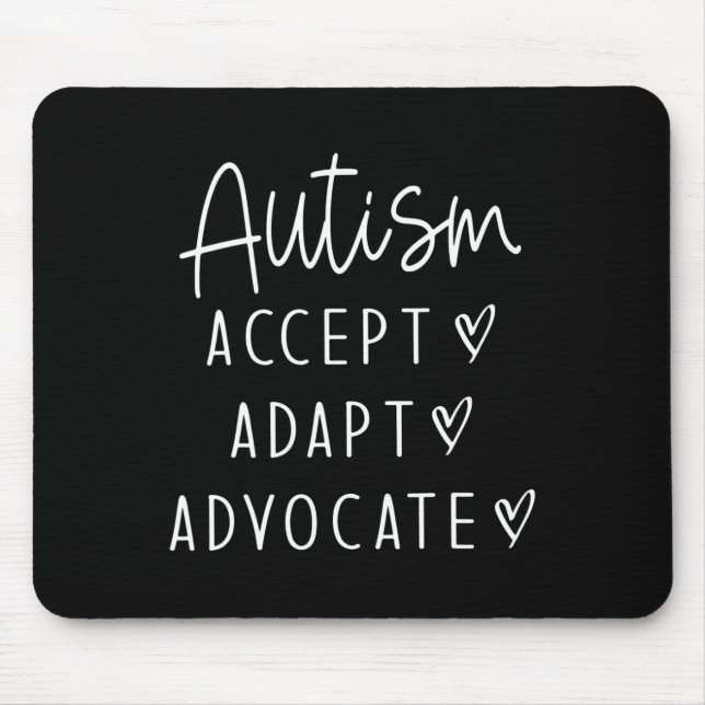 Autism Awareness Autism Accepterar Adapt Advocate Musmatta (Framsidan)