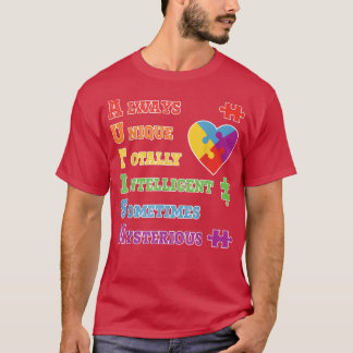 Autism Awareness Autism Acronym Puzzle Biet Manar  T Shirt