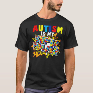 Autism Awareness Autism är min Toppen Power Småbar T Shirt