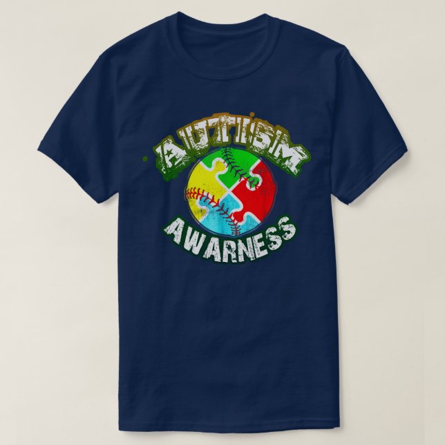 Autism Awareness Autism Awareness Puzzle T Shirt (Design framsida)