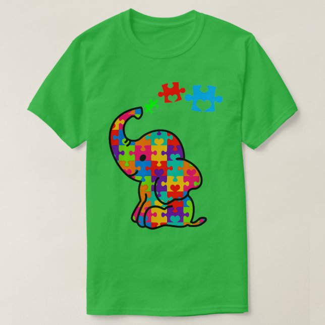 Autism Awareness Autism Elephant Autism Mom Gift L T Shirt (Design framsida)