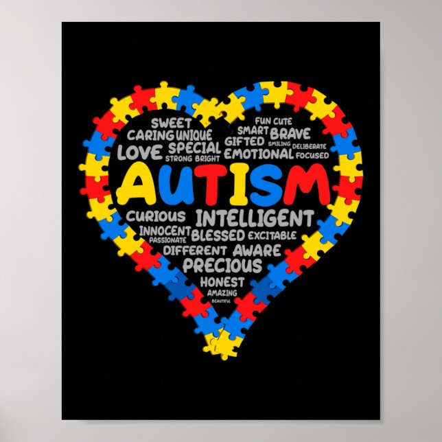 Autism Awareness Autism Heart Autism 1 Poster (Framsidan)