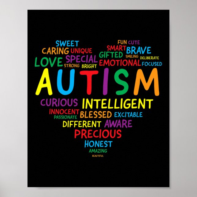 Autism Awareness Autism Heart Autism Poster (Framsidan)