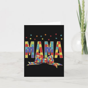 Autism Awareness Autism Mamma Accept Kärlek Puzzle Kort