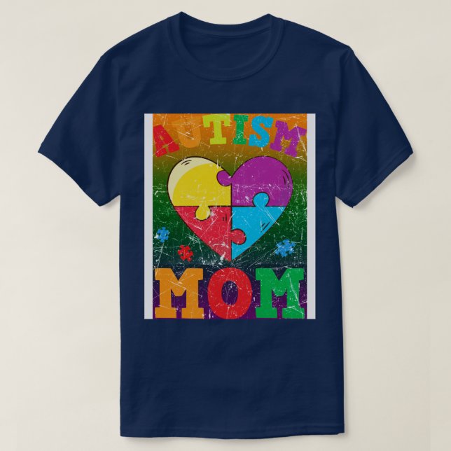 Autism Awareness Autism Mamma Autism Awareness Hea T Shirt (Design framsida)