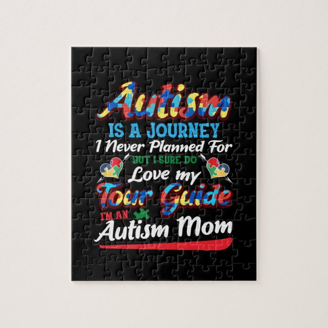 Autism Awareness Autism Mamma Puzzle Biet Autistic Pussel (Vertikal)
