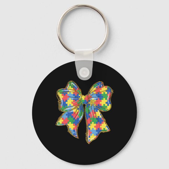 Autism Awareness Autism Squad Support Women Manar  Nyckelring (Framsida)