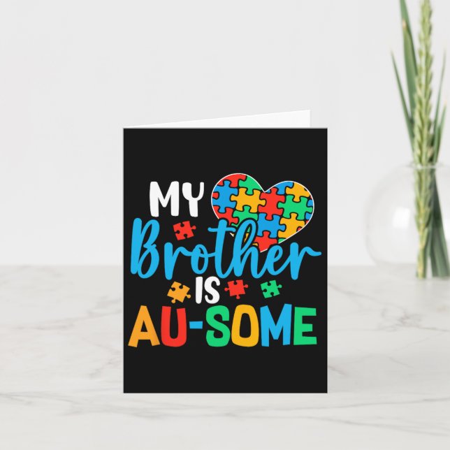 Autism Awareness Autism Square Support Fantastisk  Kort (Framsida)