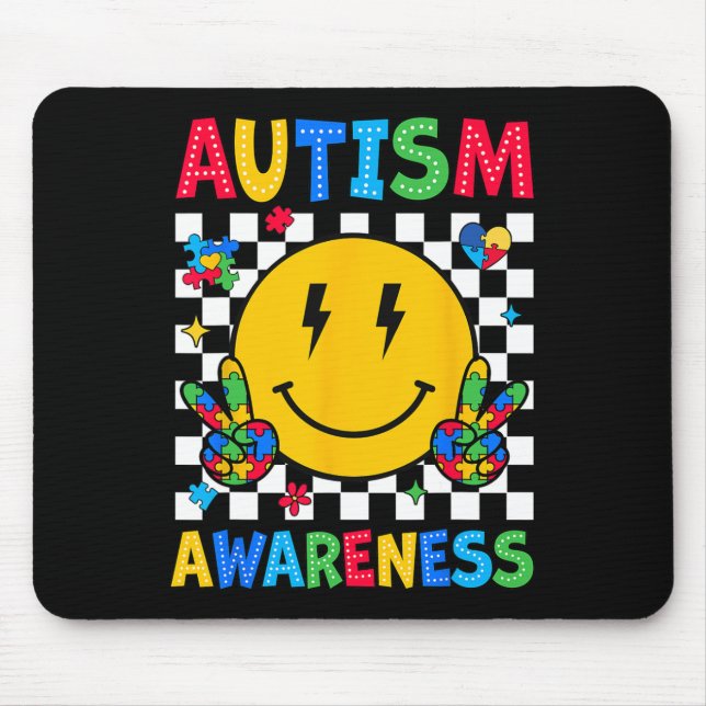 Autism Awareness Autism Square Support Smile Ansik Musmatta (Framsidan)
