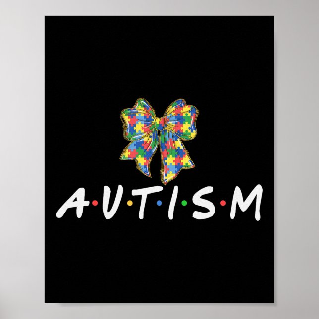 Autism Awareness Autism Square Support Women Manar Poster (Framsidan)