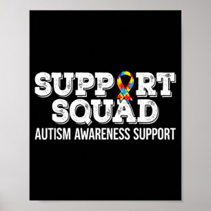 Autism Awareness Autism-stödgrupp Familj Blå Poster