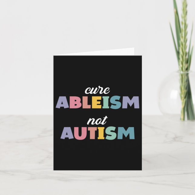 Autism Awareness Autism Support Cure Ableism är in Kort (Framsida)