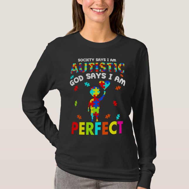 Autism Awareness Autism Support I M-Perfekt T Shirt (Framsida)