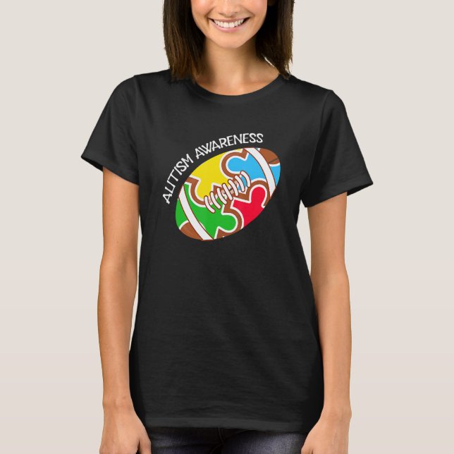 Autism Awareness Autism Support Manar Women Footba T Shirt (Framsida)