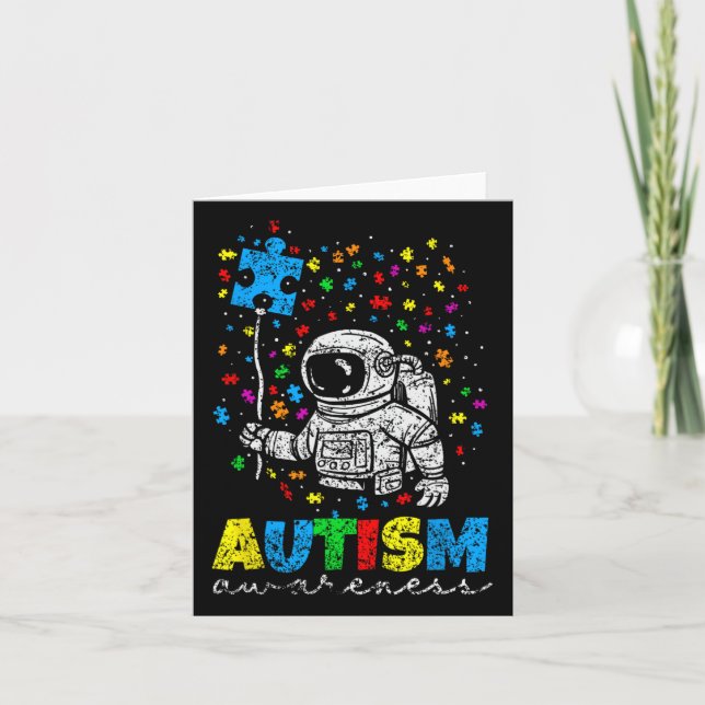 Autism Awareness Autist Autist Support A Kort (Framsida)