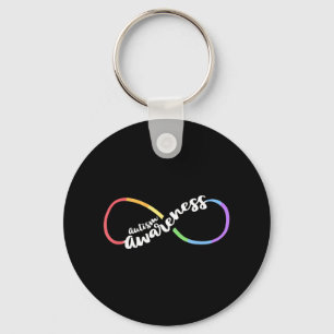 Autism Awareness Autistic Acceptance Rainbow Infin Nyckelring