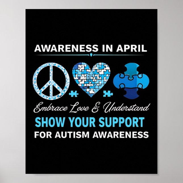 Autism Awareness Autistic Individers Autism Advoc Poster (Framsidan)