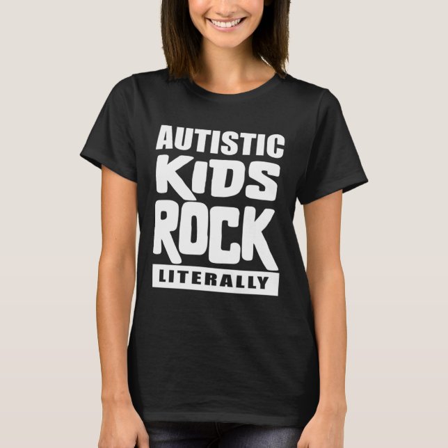 Autism Awareness Autistic Kids Sten Literally T Shirt (Framsida)