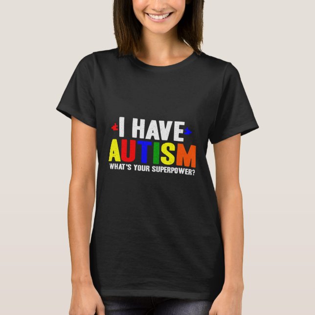 Autism Awareness Autistic T Shirt (Framsida)