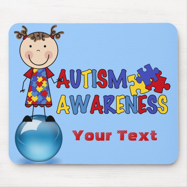 Autism Awareness ballG Mousepad Musmatta (Framsidan)