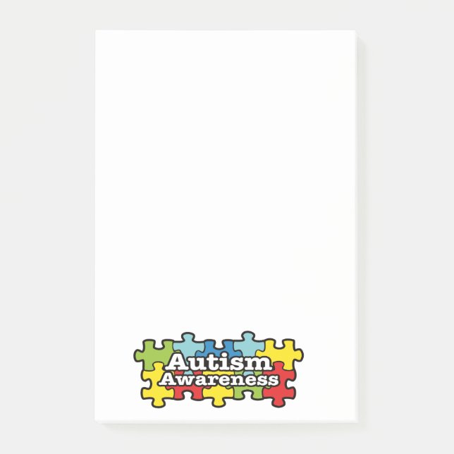 Autism Awareness Banner Post-it Block (Framsida)