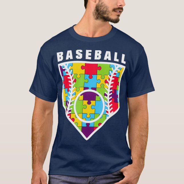 Autism Awareness Baseball T Shirt (Framsida)