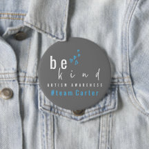autism awareness be kind blue #team name custom 