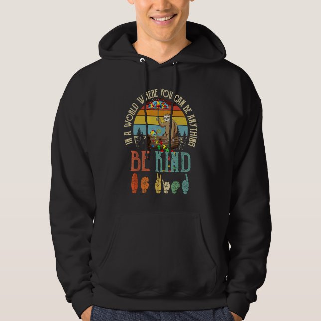 Autism Awareness Be Kind Special Education Teacher Hoodie (Framsida)