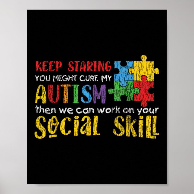 Autism Awareness - Behålla Staring Autistic Kids A Poster (Framsidan)