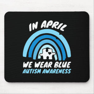 Autism Awareness Blue April Kärlek Autistic Suppor Musmatta