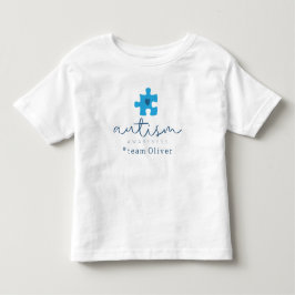 autism awareness blue puzzle piece #team name t shirt