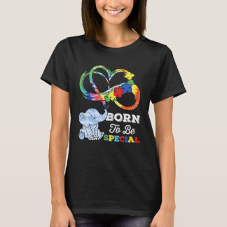 Autism Awareness Born Special Elephant Infinity Lo T Shirt