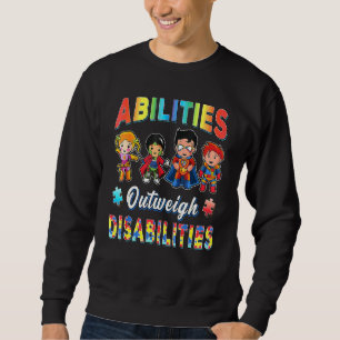 Autism Awareness Boy Abilities överväger funktions Lång Ärmad Tröja