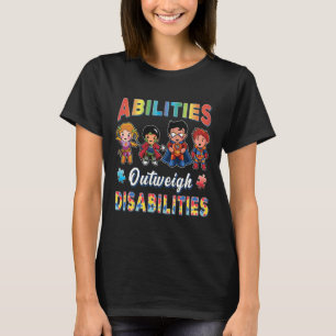 Autism Awareness Boy Abilities överväger funktions T Shirt