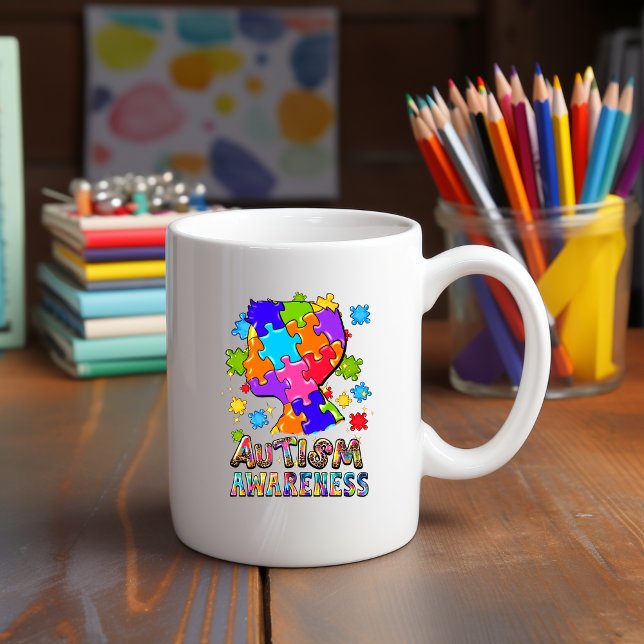 Autism Awareness Boy Puzzle Mugg (Skapare uppladdad)