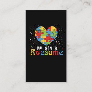 Autism Awareness Boys Autistic Fantastisk Son Visitkort