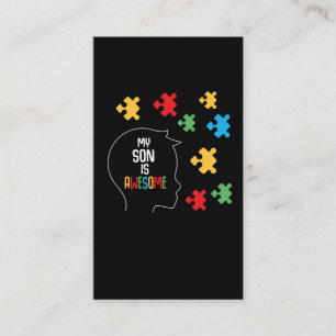 Autism Awareness Boys Autistic Puzzle Fantastisk S Visitkort