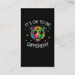 Autism Awareness Boys Girls Tiger Autistic Kids Visitkort