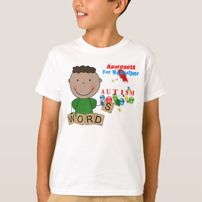 Autism Awareness Brother 3 Shirt Tee Shirt (Framsida)