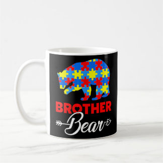 Autism Awareness Brother Bear Support Autistic Man Kaffemugg