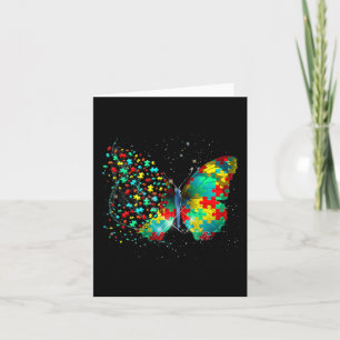 Autism Awareness Butterfly Peace Älskare Gift Mana Kort
