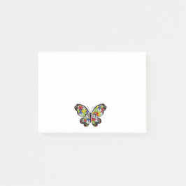 Autism Awareness Butterfly Post-it Block