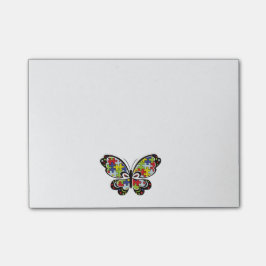 Autism Awareness Butterfly Post-it Block