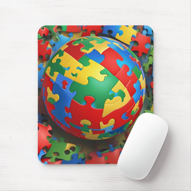 Autism Awareness - Care - Mousepad Musmatta (Med mus)